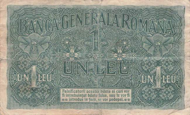 Rumänien 1 Leu ro.474b 1917